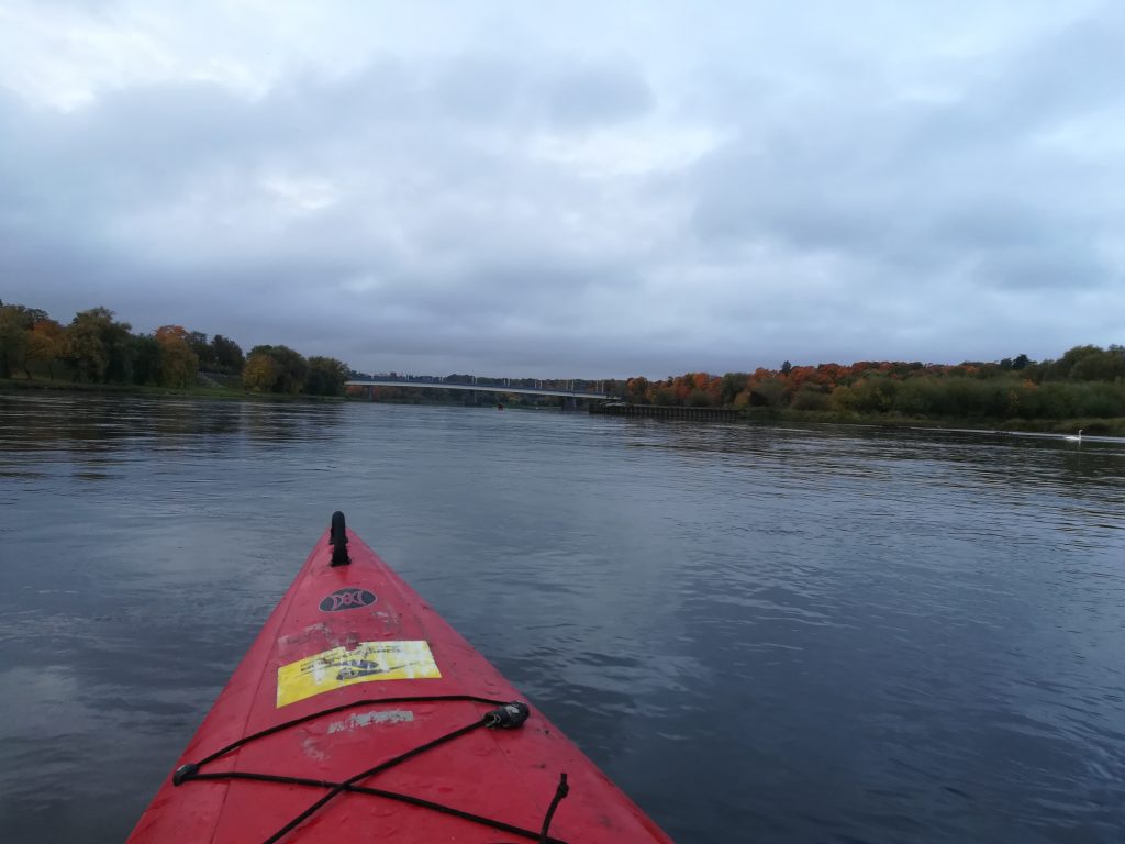 Kayaking in Nemunas river