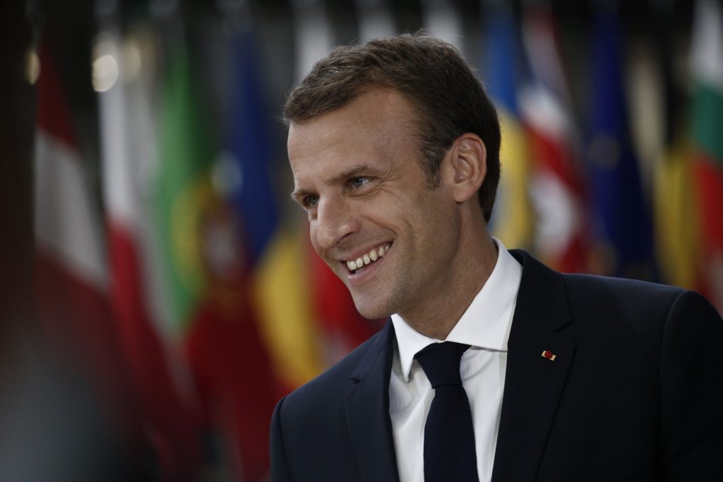 The President of France Emmanuel Macron